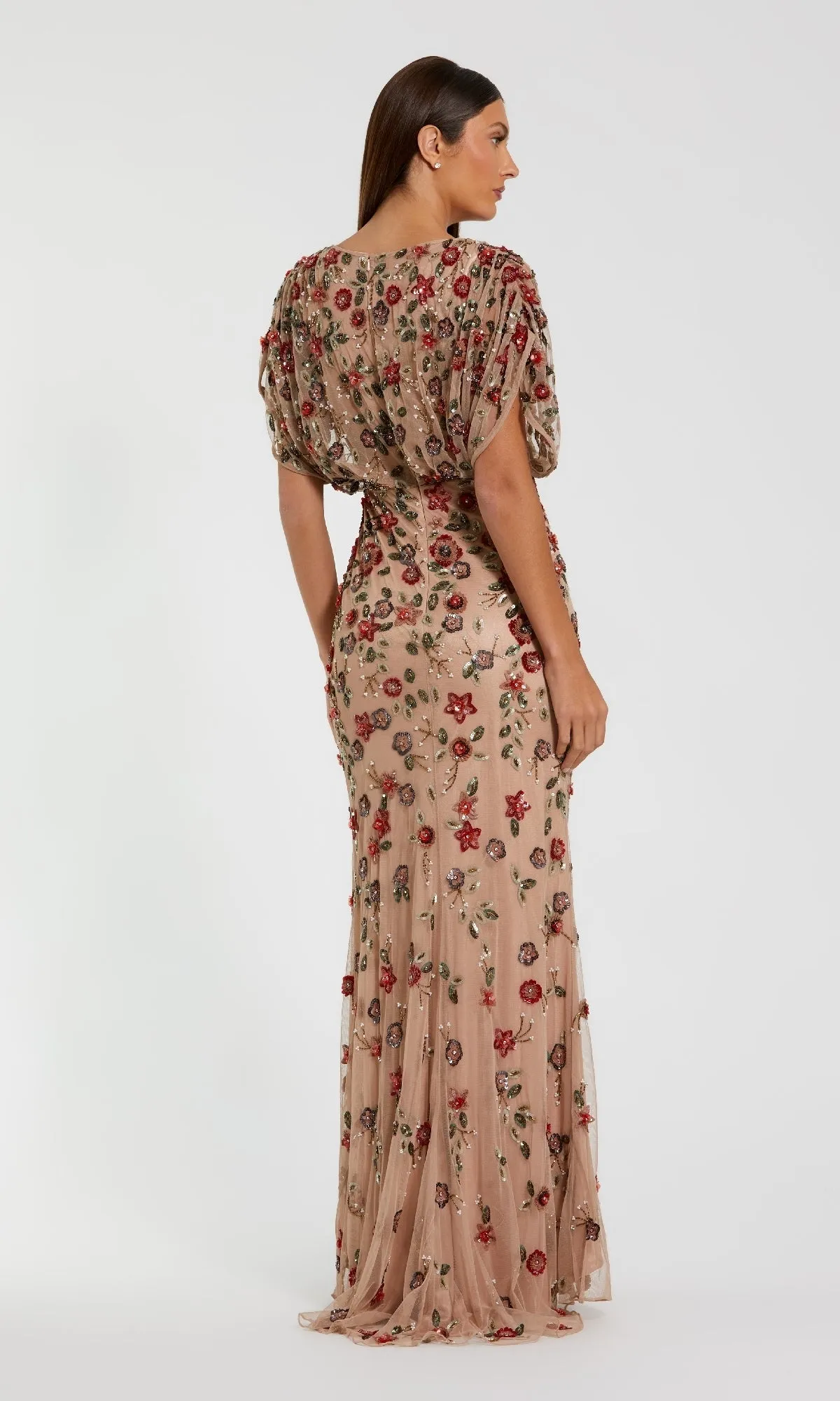 Short Sleeve Beaded Formal Dress: Mac Duggal 6158 sold by PromGirl product image thumbnail 2