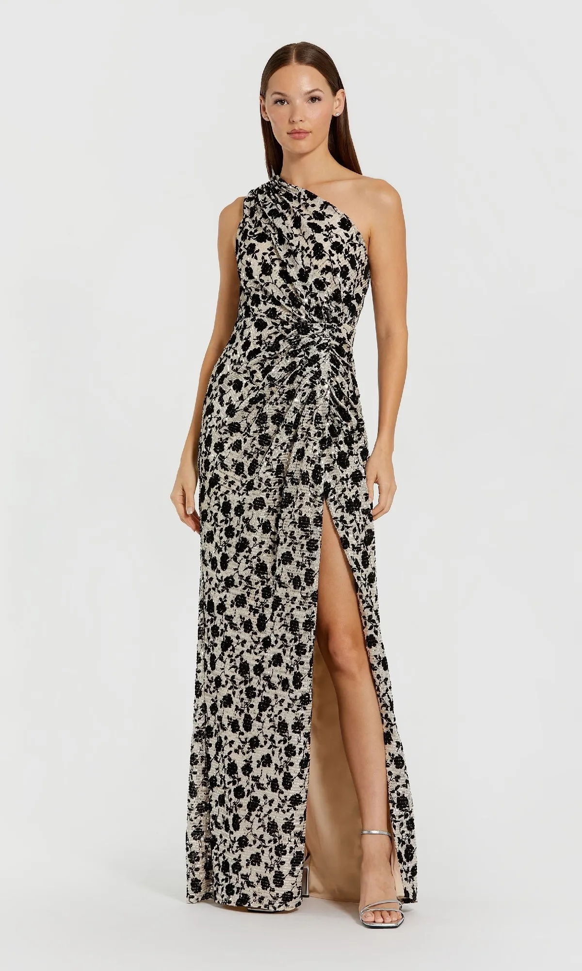 One-Shoulder Sequin Formal Dress: Mac Duggal 27626 sold by PromGirl