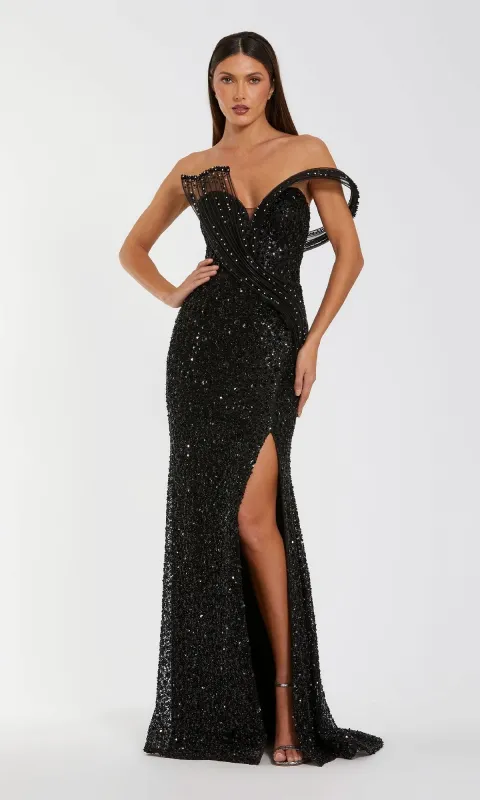 Long Formal Dress: Mac Duggal 37085 sold by PromGirl