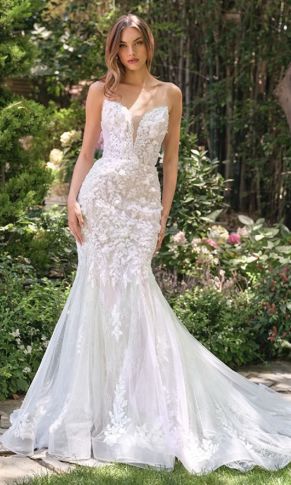 Strapless Mermaid Bridal Dress: Andrea & Leo WL088 sold by PromGirl
