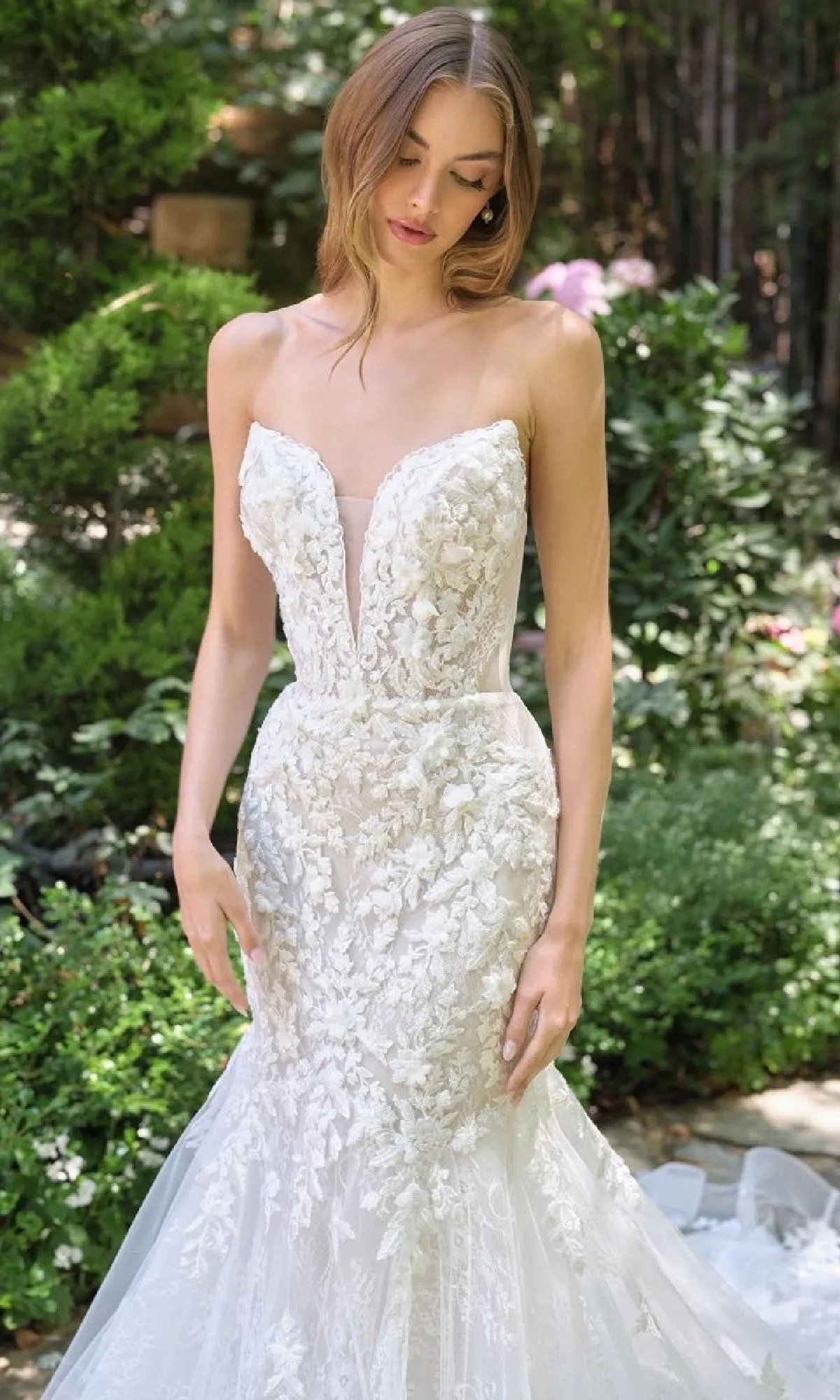 Strapless Mermaid Bridal Dress: Andrea & Leo WL088 sold by PromGirl product image thumbnail 3