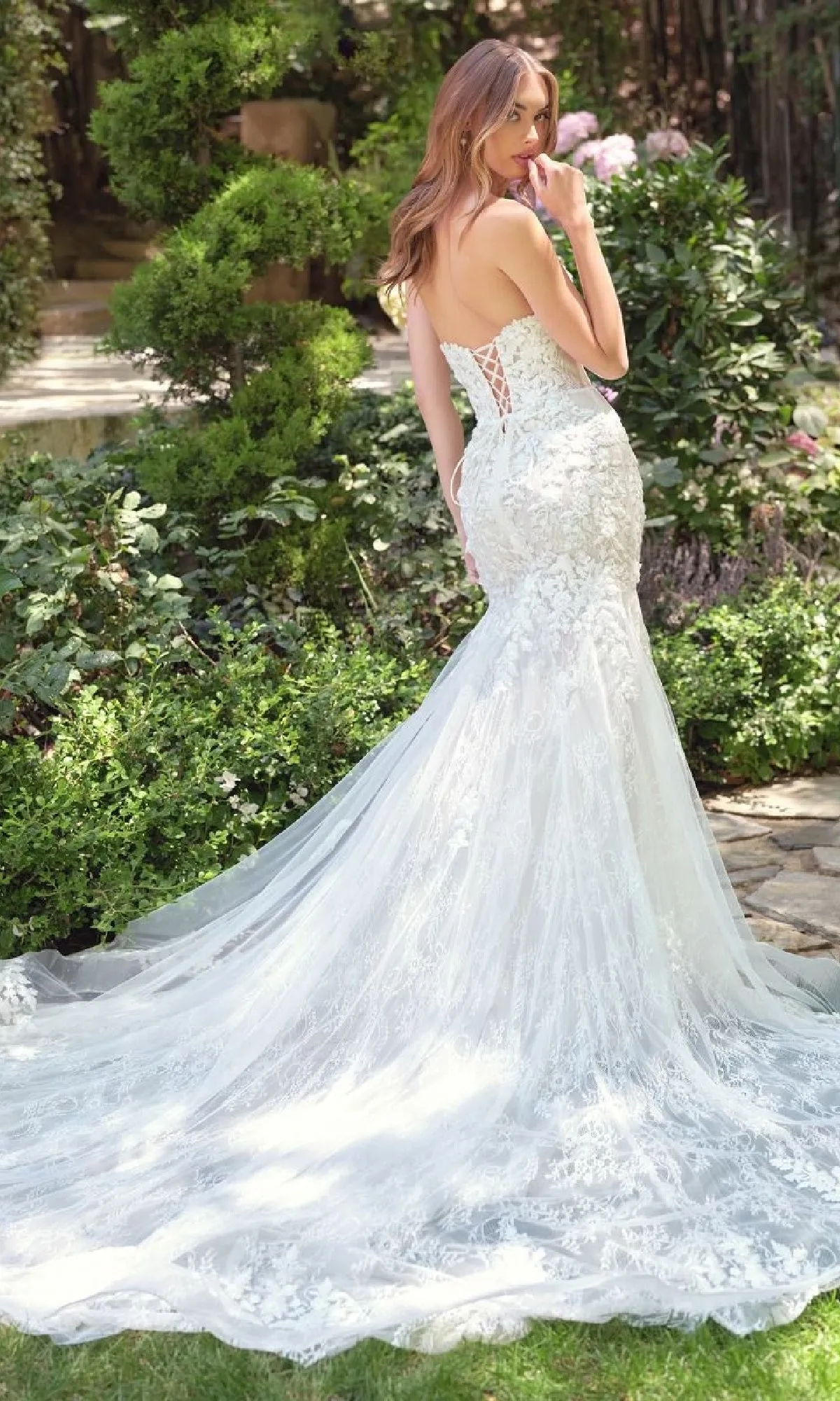 Strapless Mermaid Bridal Dress: Andrea & Leo WL088 sold by PromGirl product image thumbnail 2