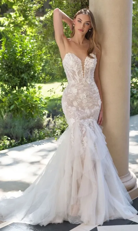 Long Mermaid Wedding Dress: Andrea & Leo WL062 sold by PromGirl