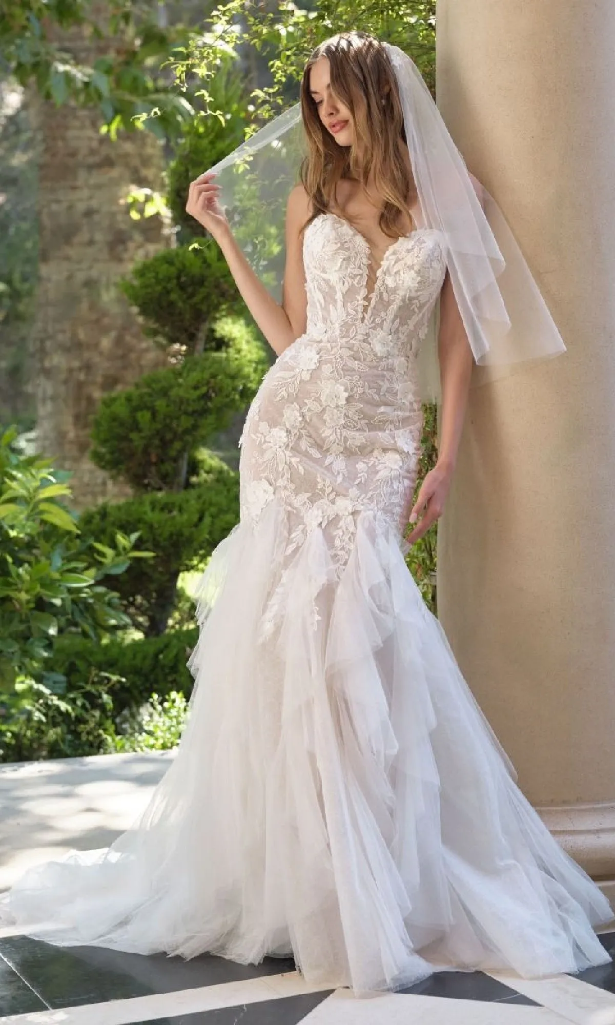 Long Mermaid Wedding Dress: Andrea & Leo WL062 sold by PromGirl product image thumbnail 5