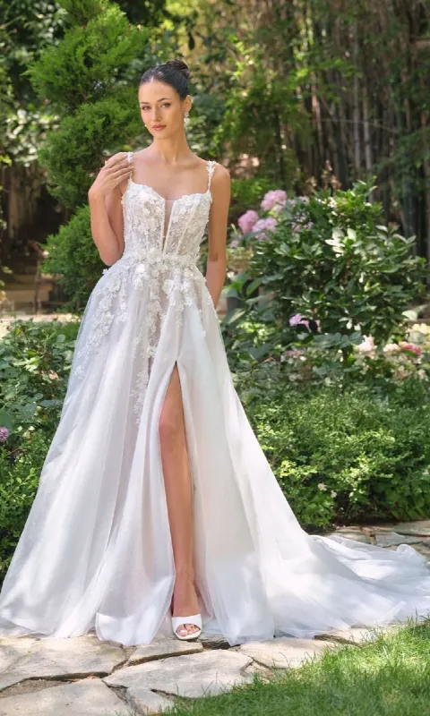 Long Off-White Wedding Gown: Andrea & Leo WL063 sold by PromGirl