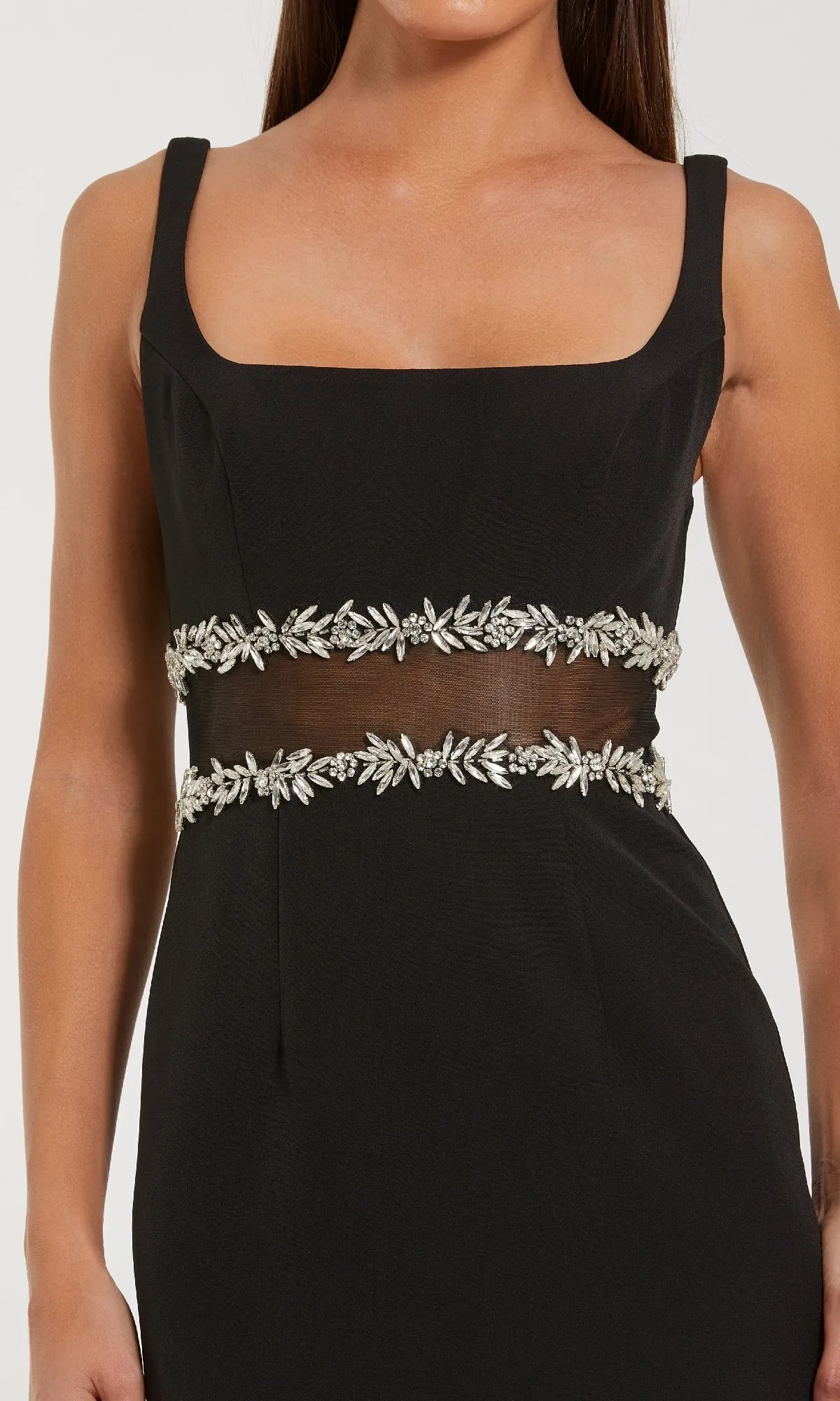 Sheer-Waist Black Formal Dress: Mac Duggal 27719 sold by PromGirl product image thumbnail 3