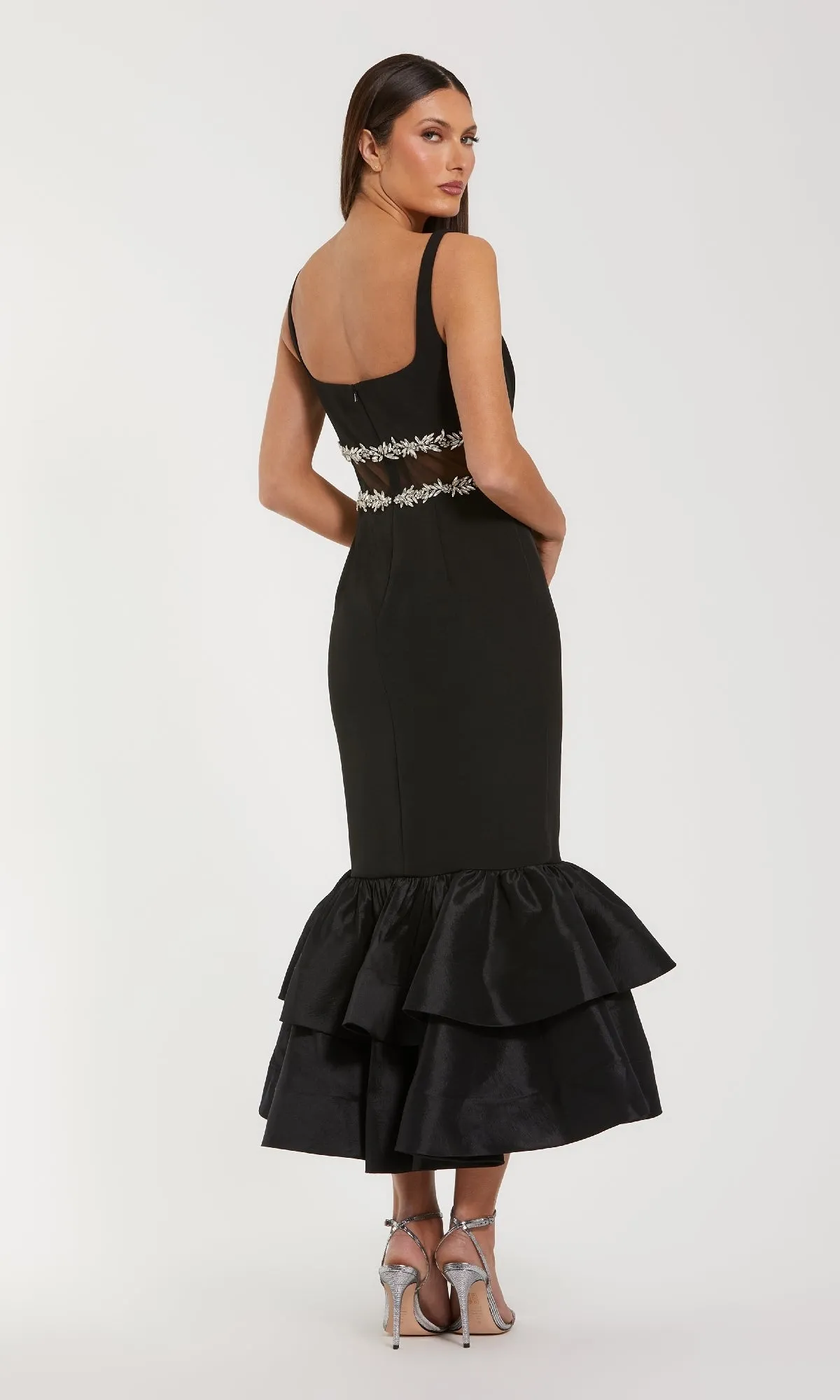 Sheer-Waist Black Formal Dress: Mac Duggal 27719 sold by PromGirl product image thumbnail 2