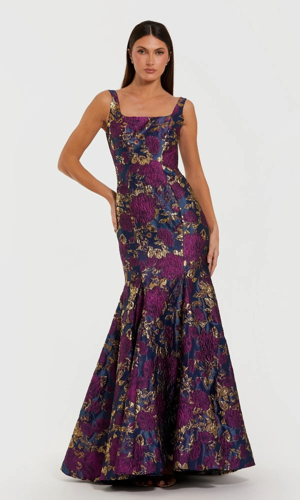 Long Print Mermaid Formal Dress: Mac Duggal 69001 sold by PromGirl