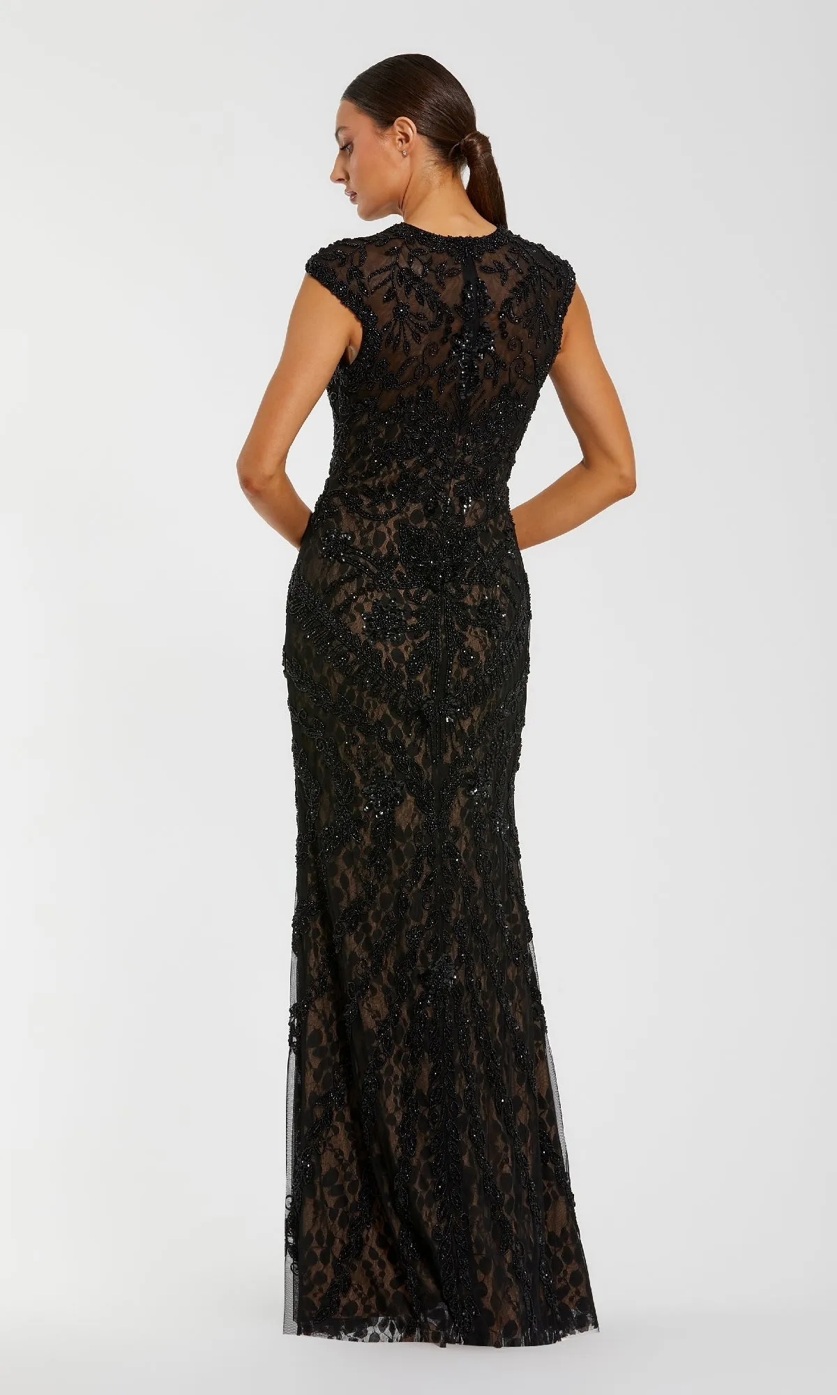 Sequin Long Black Formal Dress: Mac Duggal 94276 sold by PromGirl product image thumbnail 2