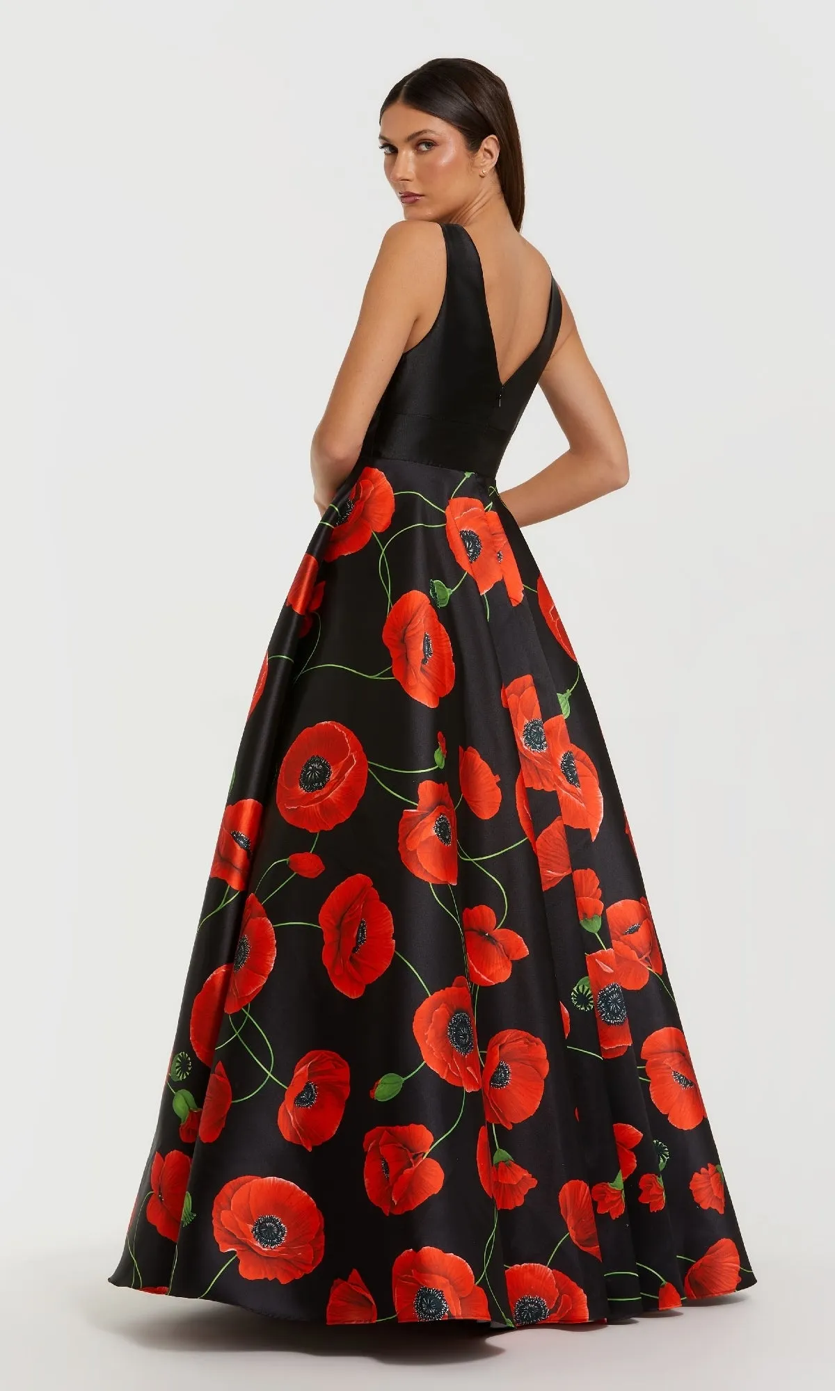 Long Black Poppy Formal Dress: Mac Duggal 56181 sold by PromGirl product image thumbnail 2