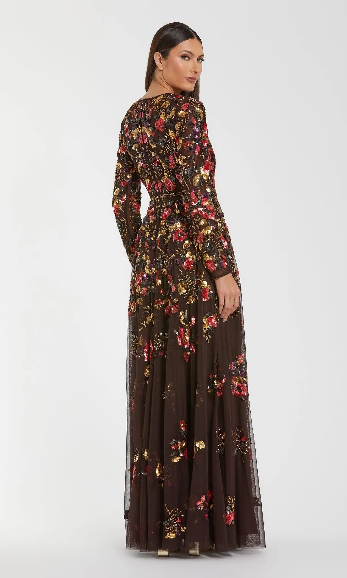 Long Sleeve Sequin Formal Dress: Mac Duggal 94275 sold by PromGirl product image thumbnail 2