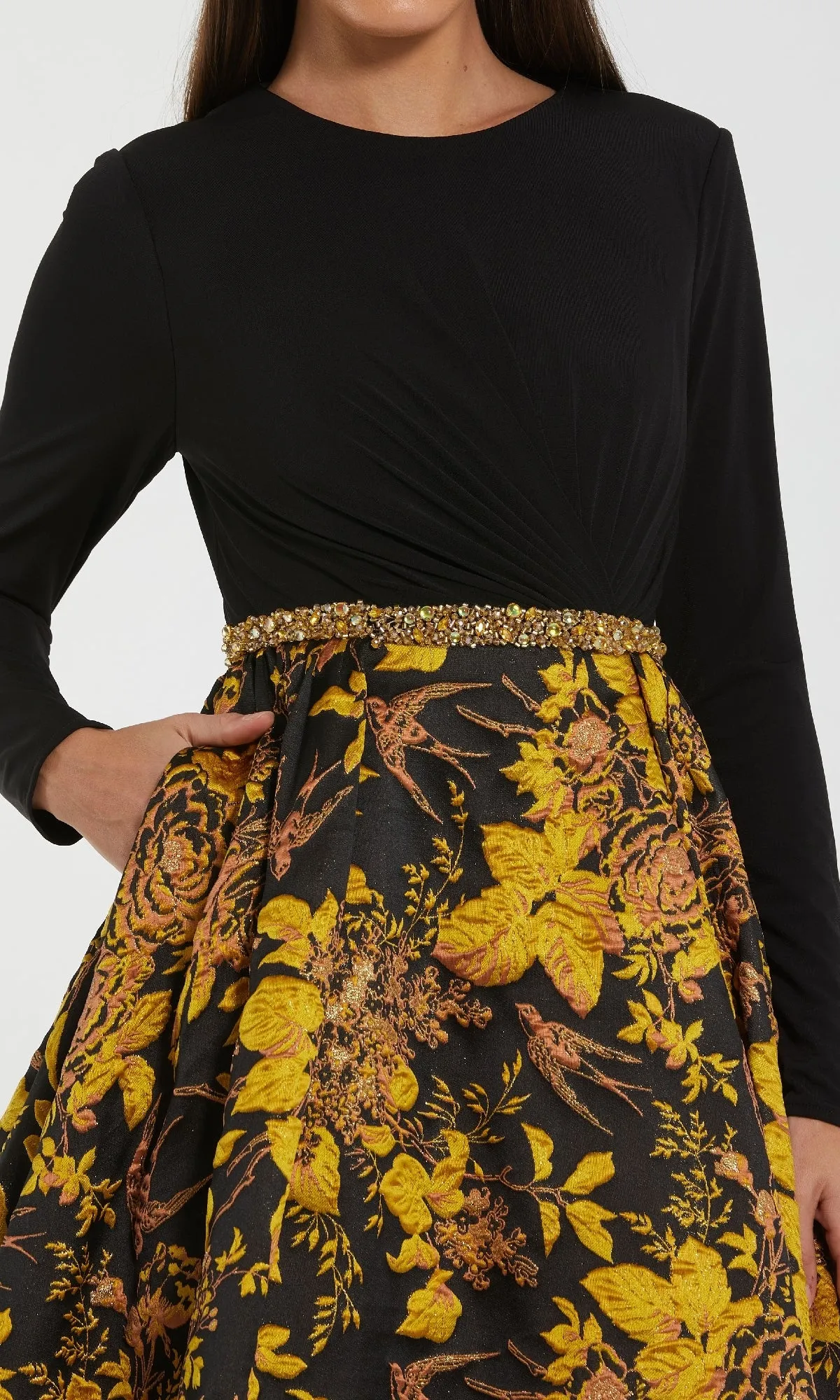 Black and Gold Formal Dress: Mac Duggal 69000 sold by PromGirl product image thumbnail 3