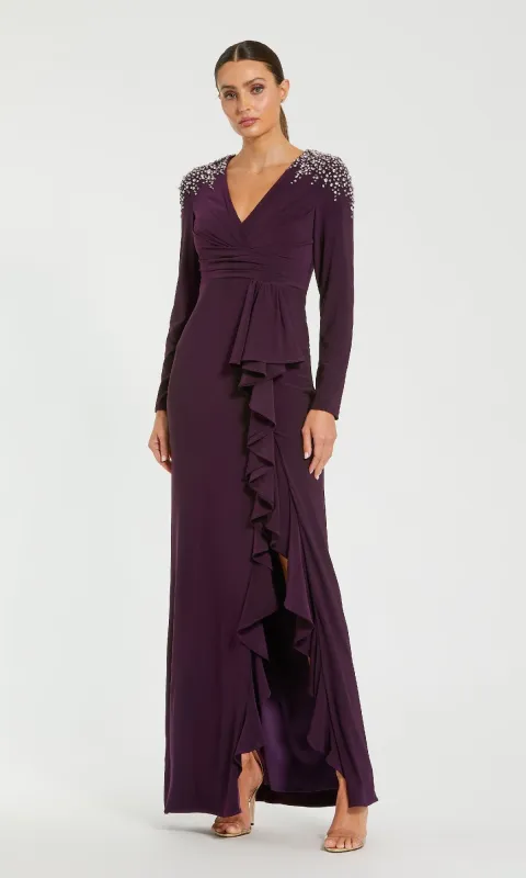 Amethyst Purple Formal Gown: Mac Duggal 49897 sold by PromGirl