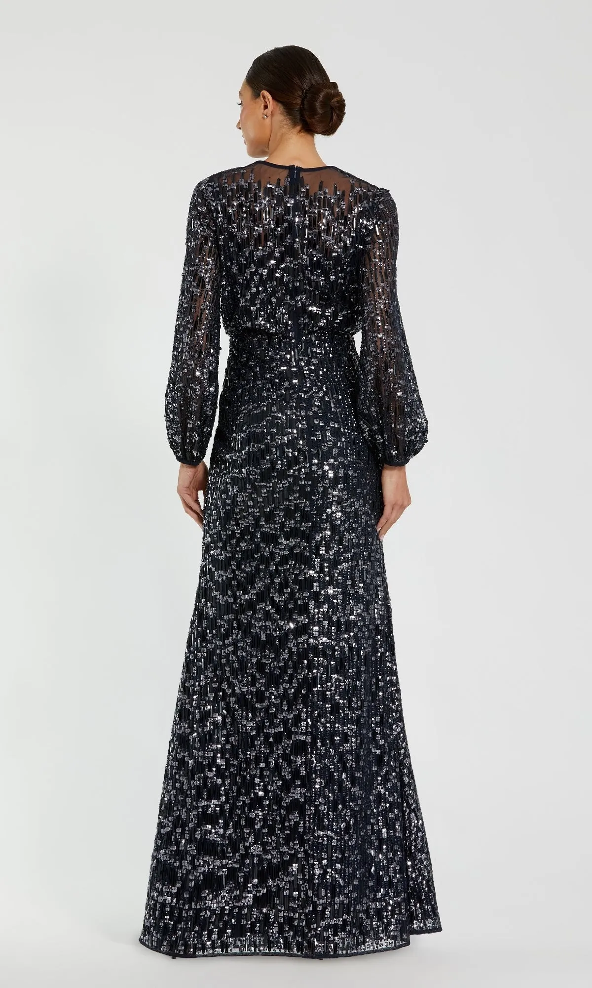 Long Sleeve Sequin Formal Dress: Mac Duggal 94127 sold by PromGirl product image thumbnail 2