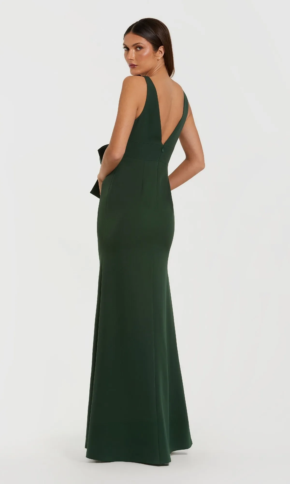Bow-Front Green Formal Dress: Mac Duggal 50087 sold by PromGirl product image thumbnail 2