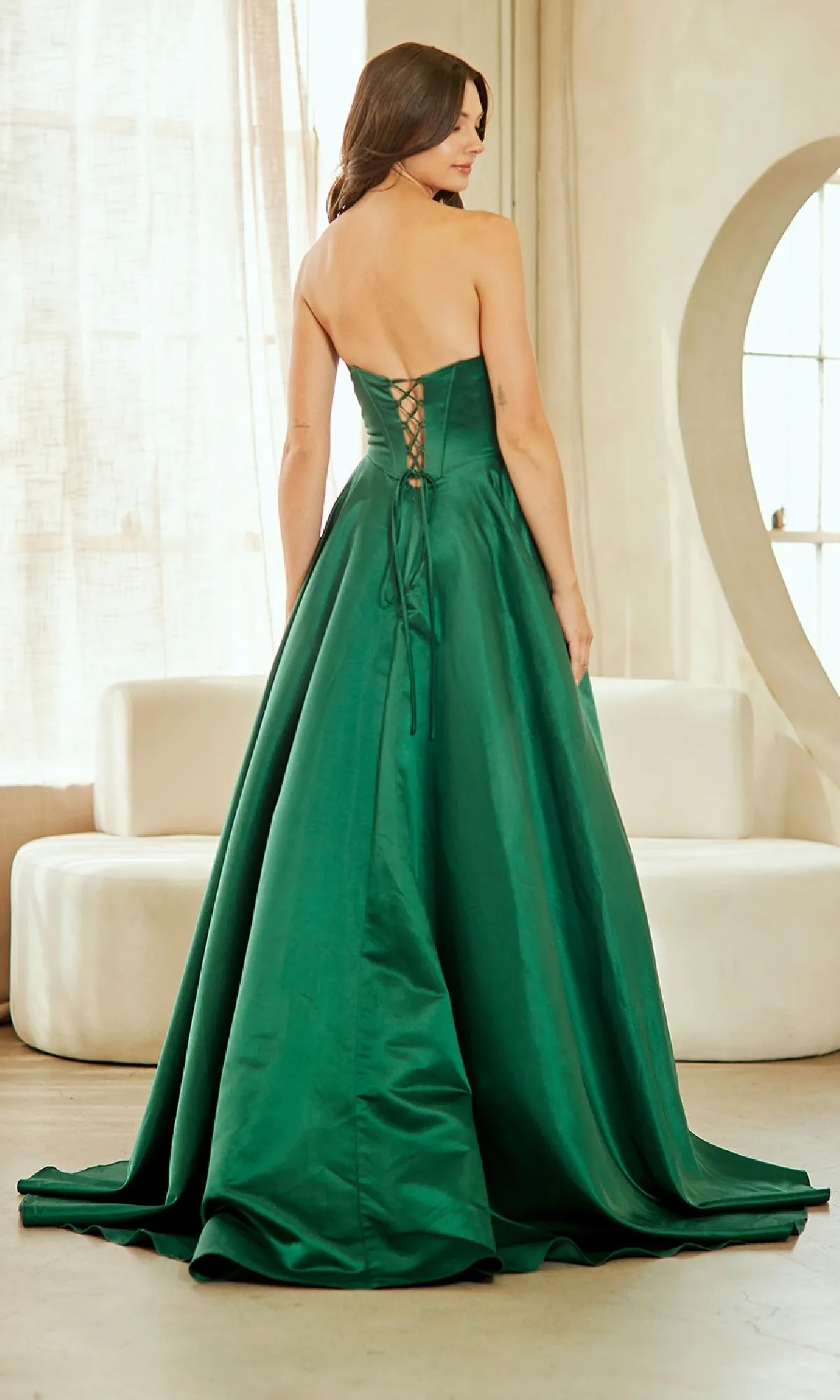 Classic Corset Prom Ball Gown: Amelia Couture 5080 sold by PromGirl product image thumbnail 2