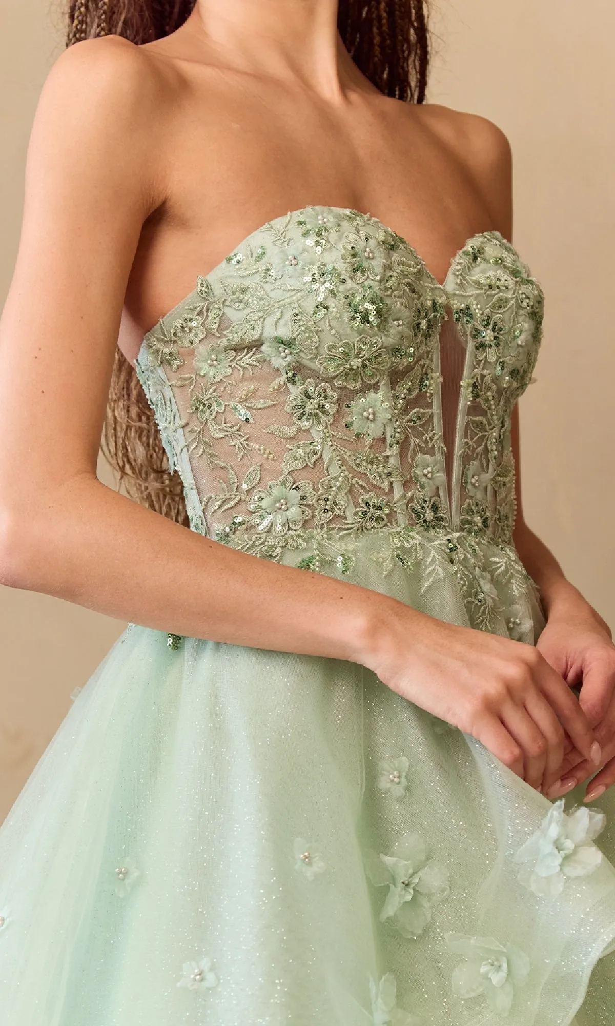 Strapless Prom Ball Gown: Amelia Couture 4900 sold by PromGirl product image thumbnail 3