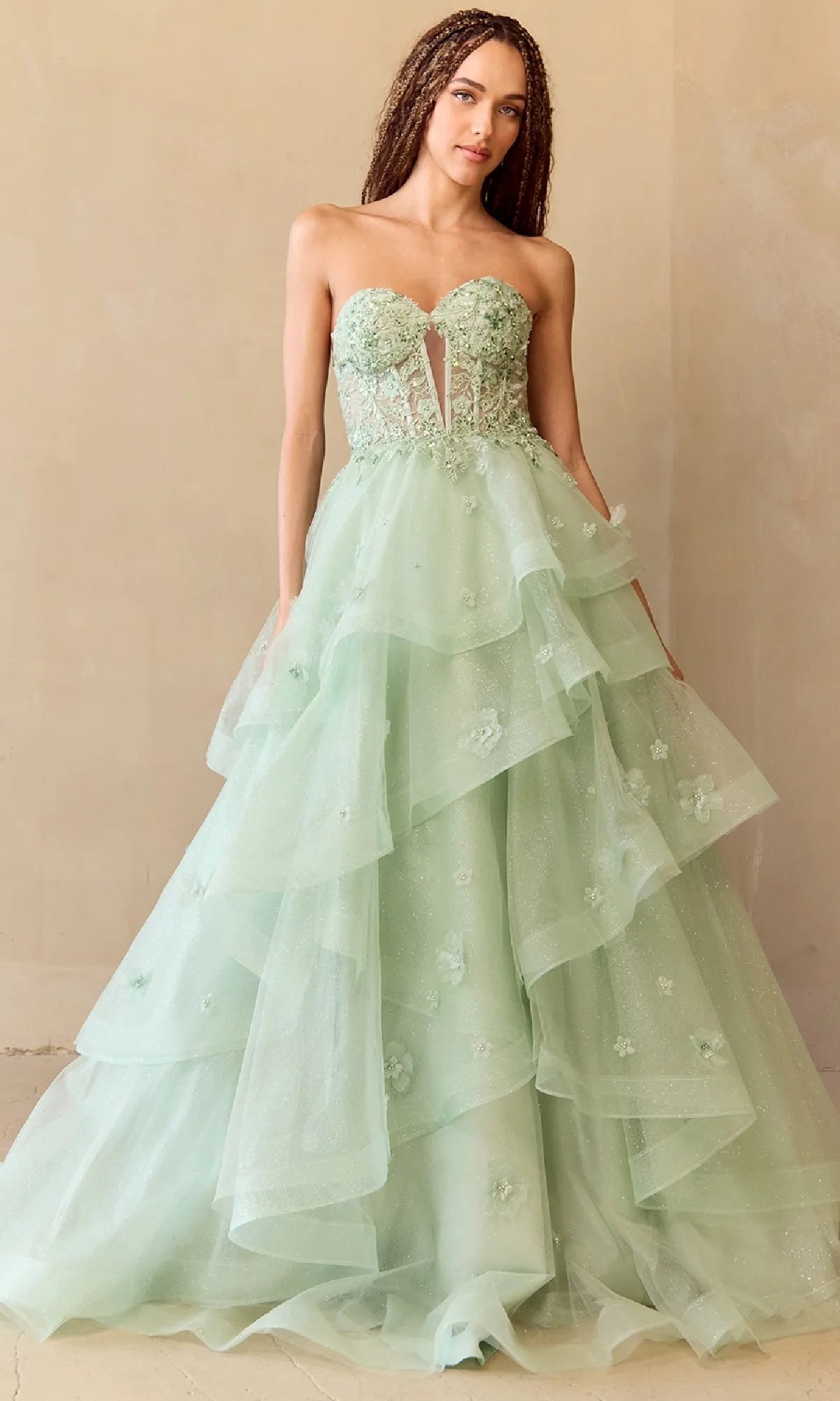Strapless Prom Ball Gown: Amelia Couture 4900 sold by PromGirl product image thumbnail 2