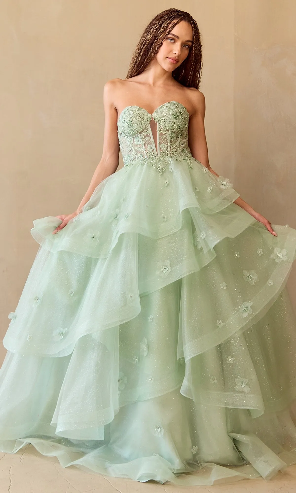 Strapless Prom Ball Gown: Amelia Couture 4900 sold by PromGirl product image thumbnail 5