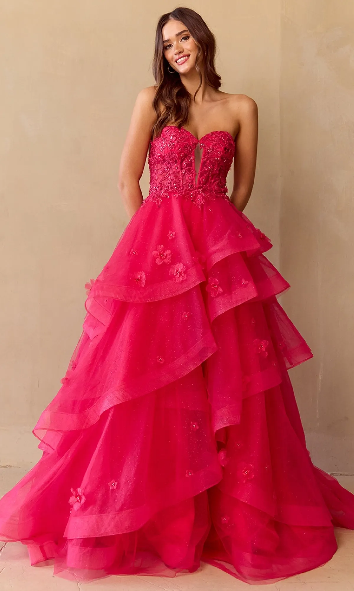 Strapless Prom Ball Gown: Amelia Couture 4900 sold by PromGirl product image thumbnail 4