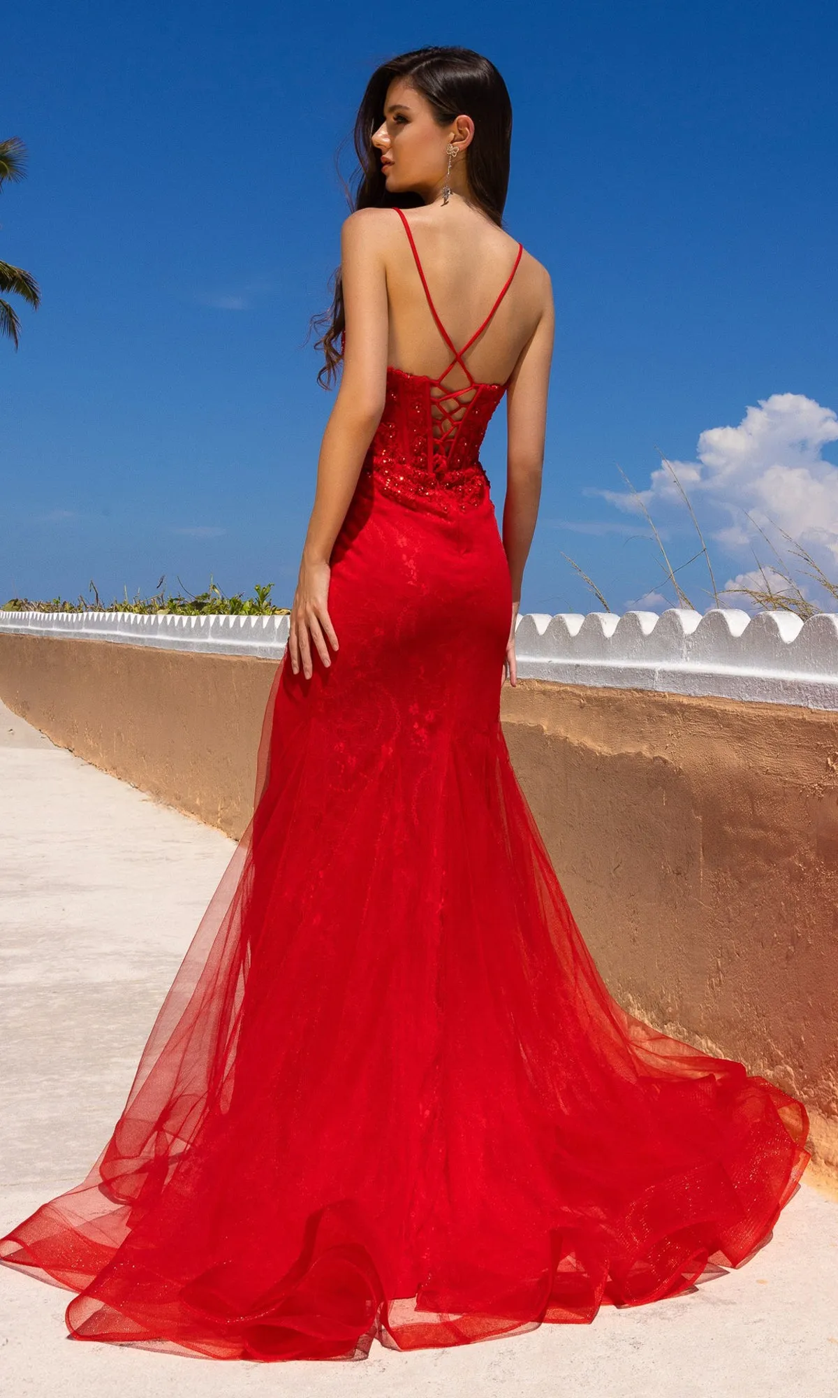 Long Mermaid Prom Dress: Amelia Couture 7064 sold by PromGirl product image thumbnail 2