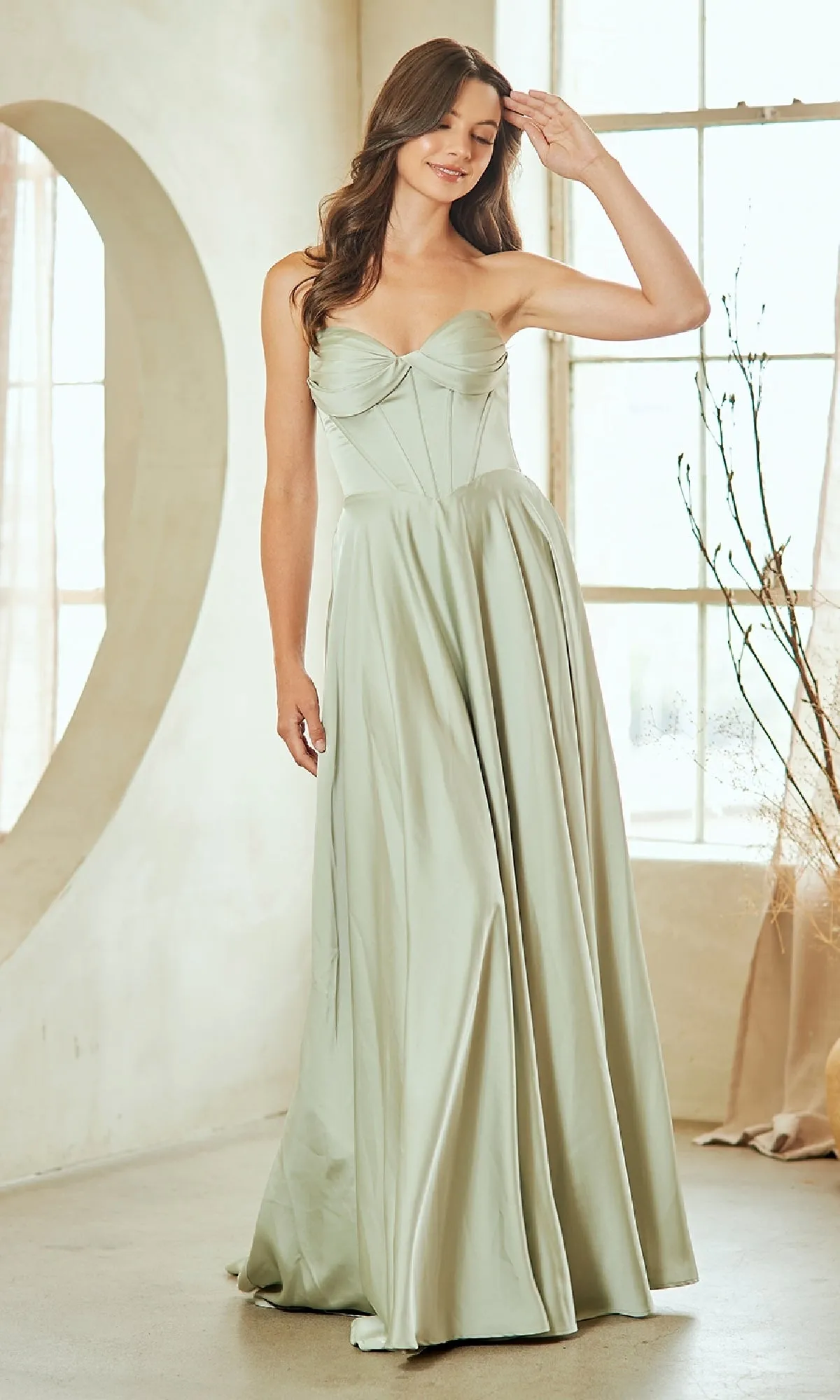 Corset-Bodice Long Prom Dress: Amelia Couture 4053 sold by PromGirl product image thumbnail 4