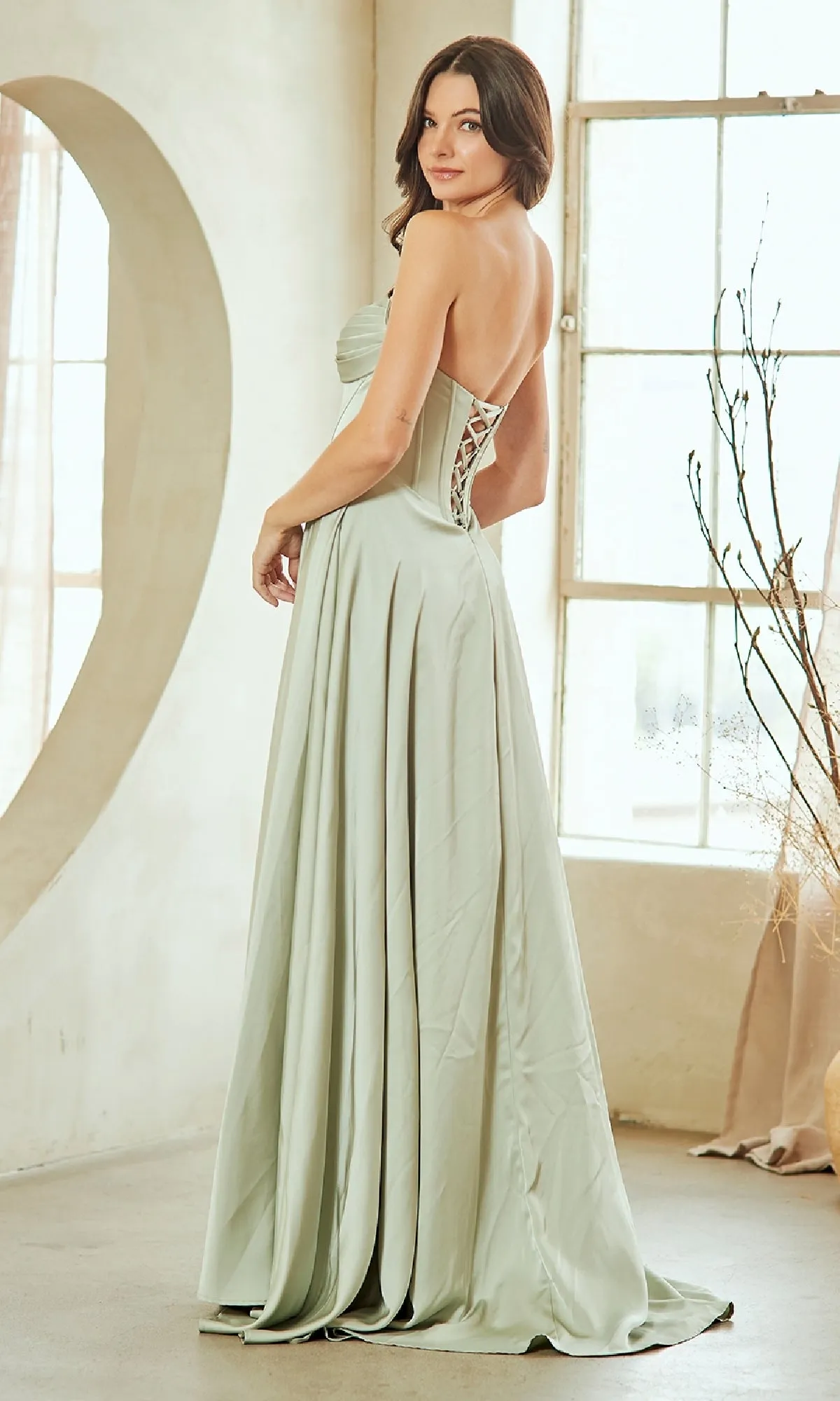 Corset-Bodice Long Prom Dress: Amelia Couture 4053 sold by PromGirl product image thumbnail 5
