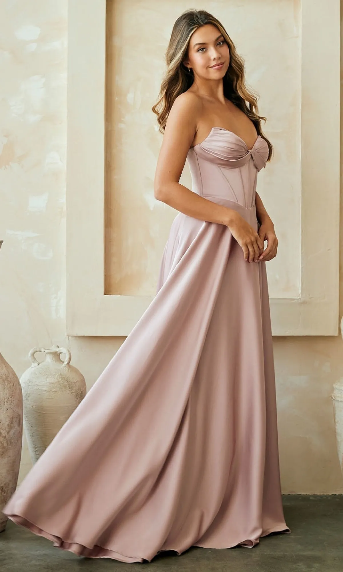 Corset-Bodice Long Prom Dress: Amelia Couture 4053 sold by PromGirl product image thumbnail 3
