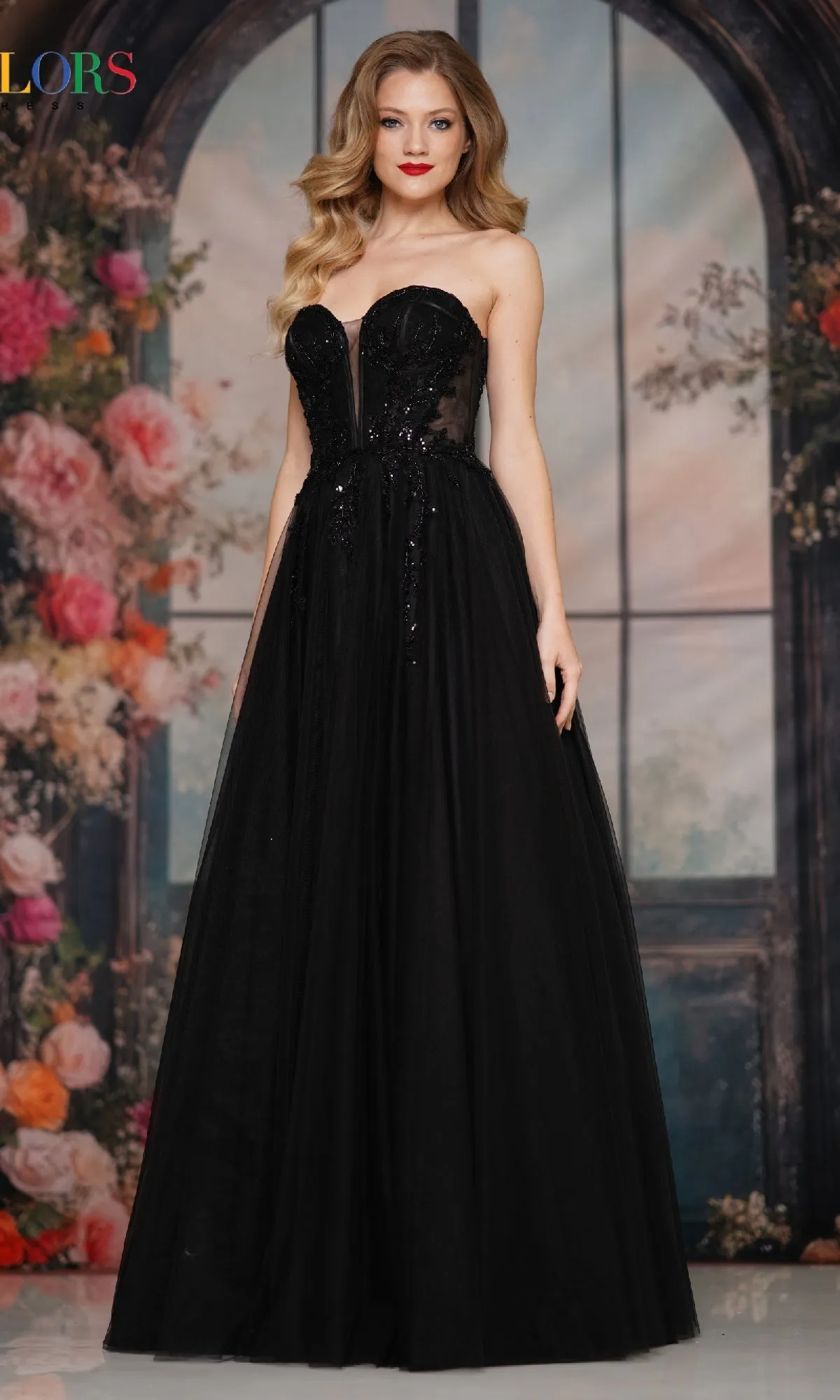 Strapless Long Corset Prom Dress: Colors Dress 3923 sold by PromGirl product image thumbnail 4