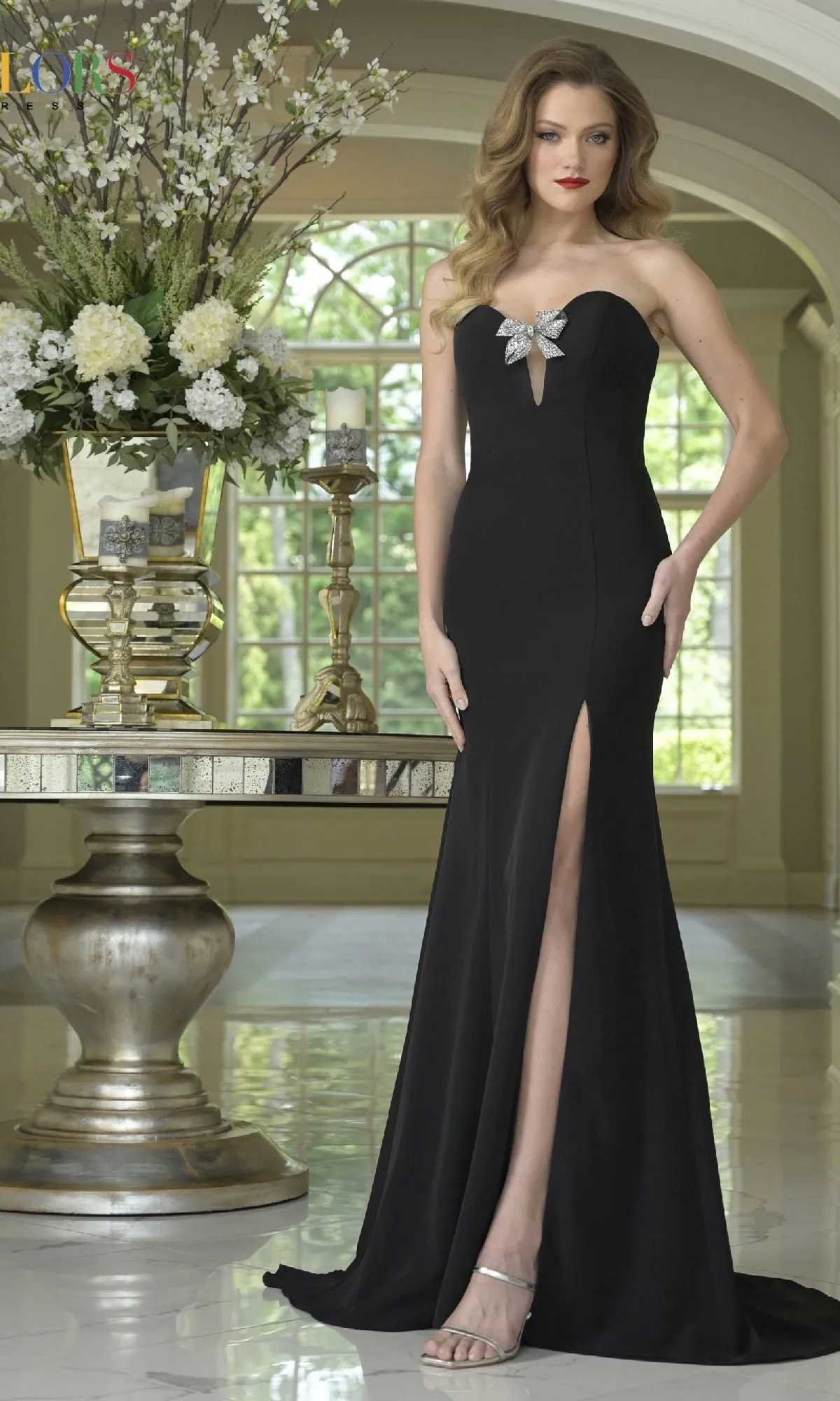 Bow-Back Strapless Prom Gown: Colors Dress 3889 sold by PromGirl product image thumbnail 4