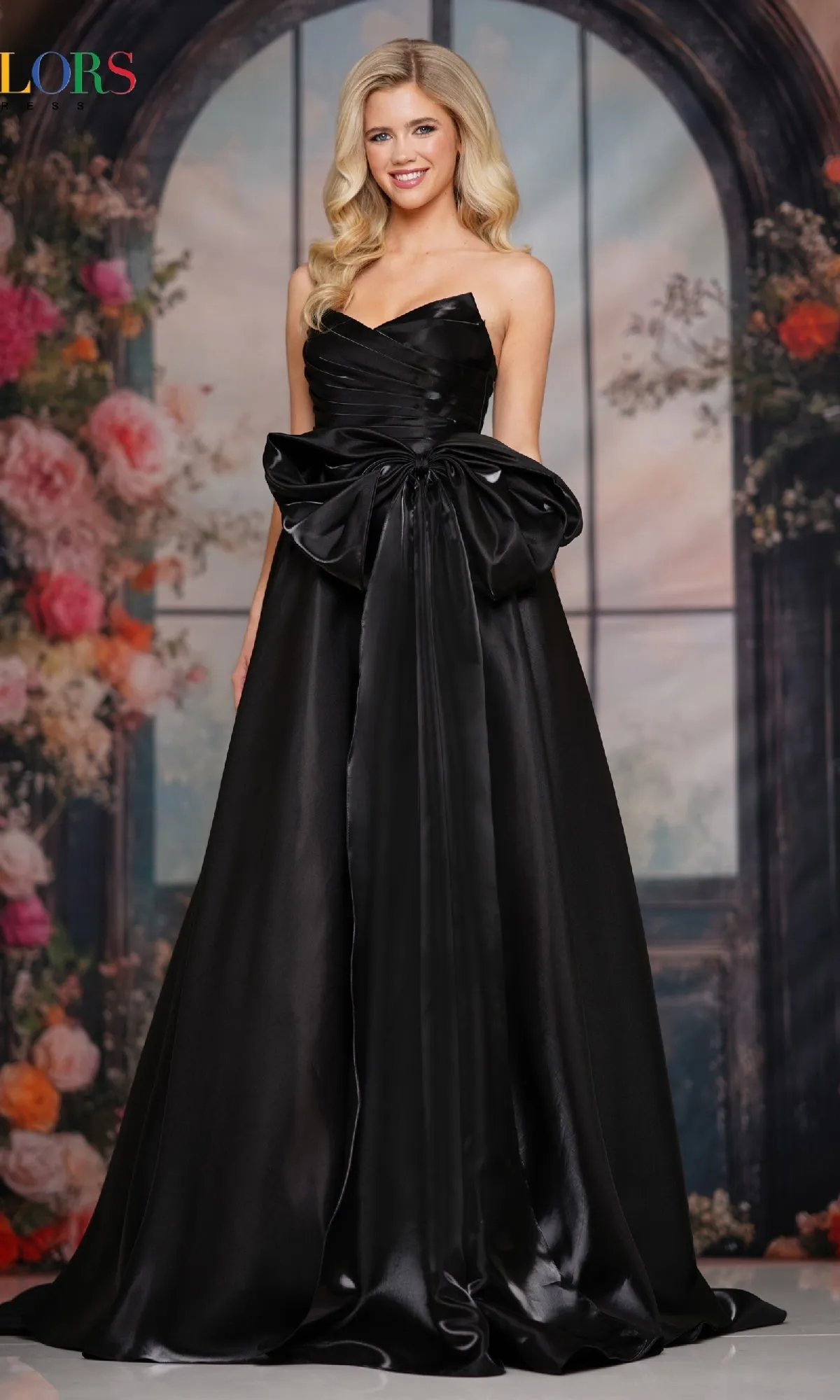 Lace-Up Strapless Prom Ball Gown: Colors Dress 3860 sold by PromGirl