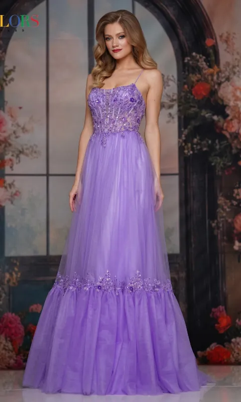 Long Prom Dress: Colors Dress 3799 sold by PromGirl