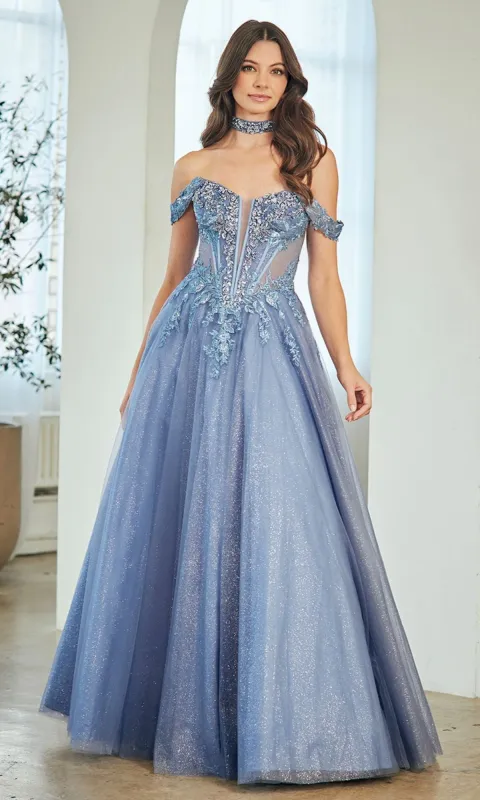 Long Prom Dress: Amelia Couture 8065 sold by PromGirl