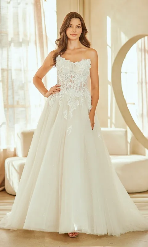 Long Wedding Dress: Amelia Couture 2141 sold by PromGirl