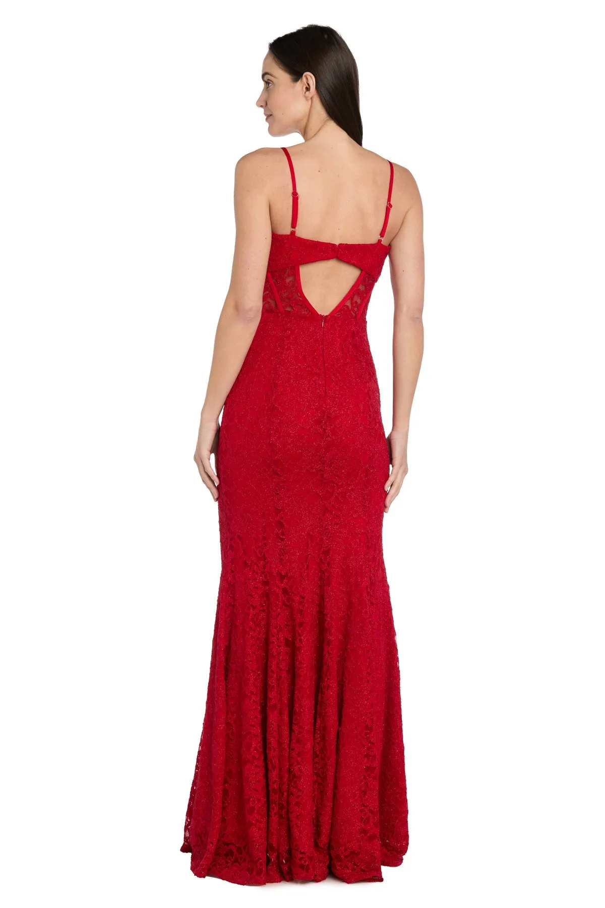 Long Red Lace Prom Dress: Morgan 19069 sold by PromGirl product image thumbnail 2