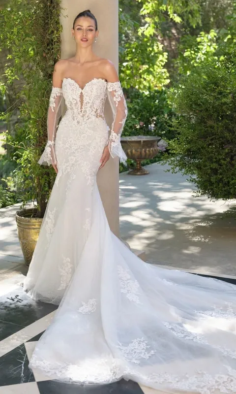 Long Wedding Dress: Andrea and Leo WL065 sold by PromGirl