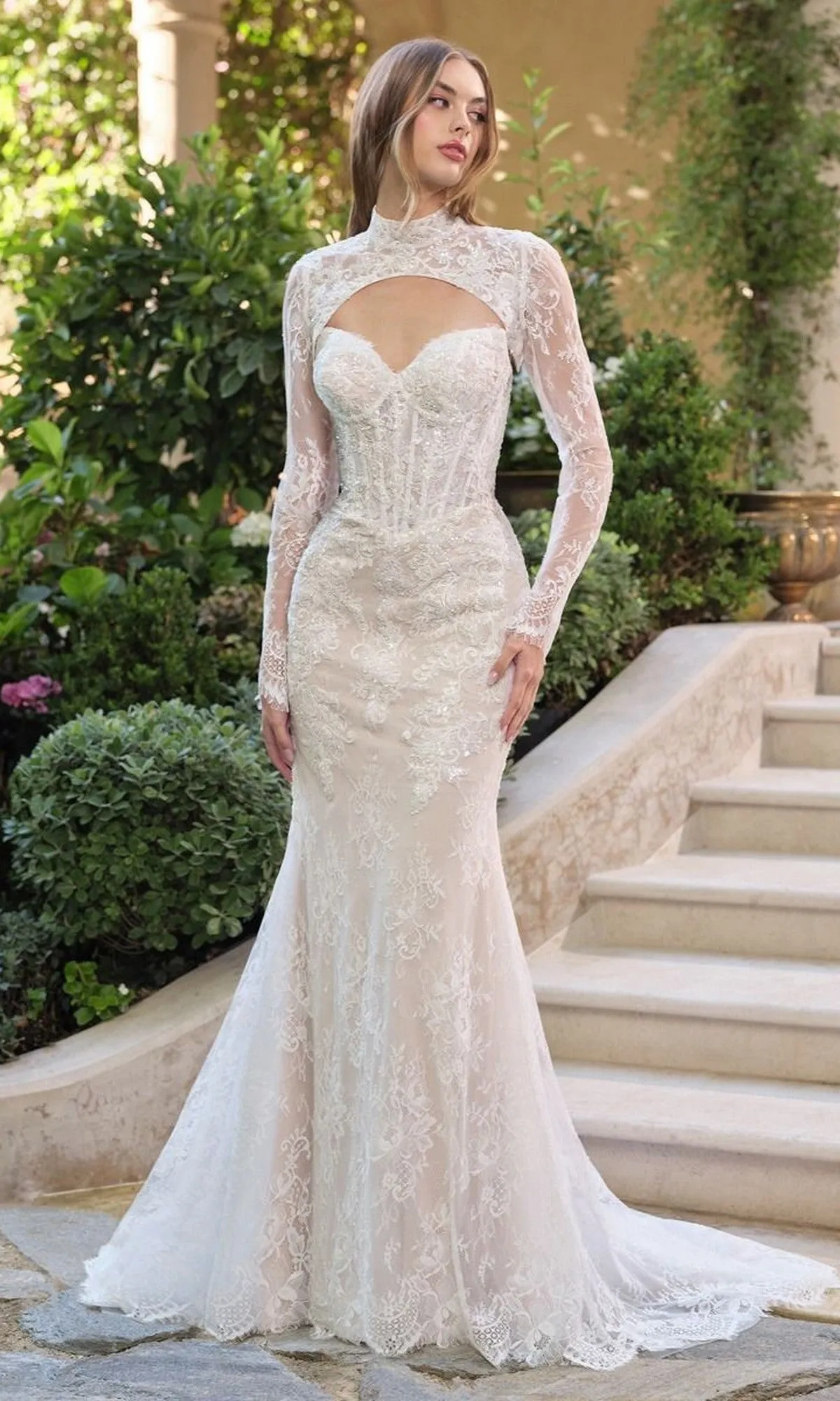 Long Wedding Dress: Andrea and Leo WL071 sold by PromGirl