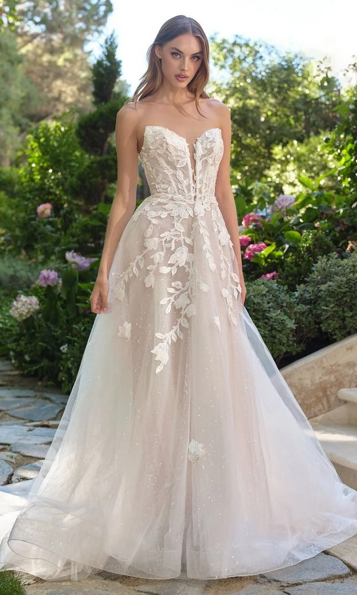 Long Wedding Dress: Andrea and Leo WL070 sold by PromGirl