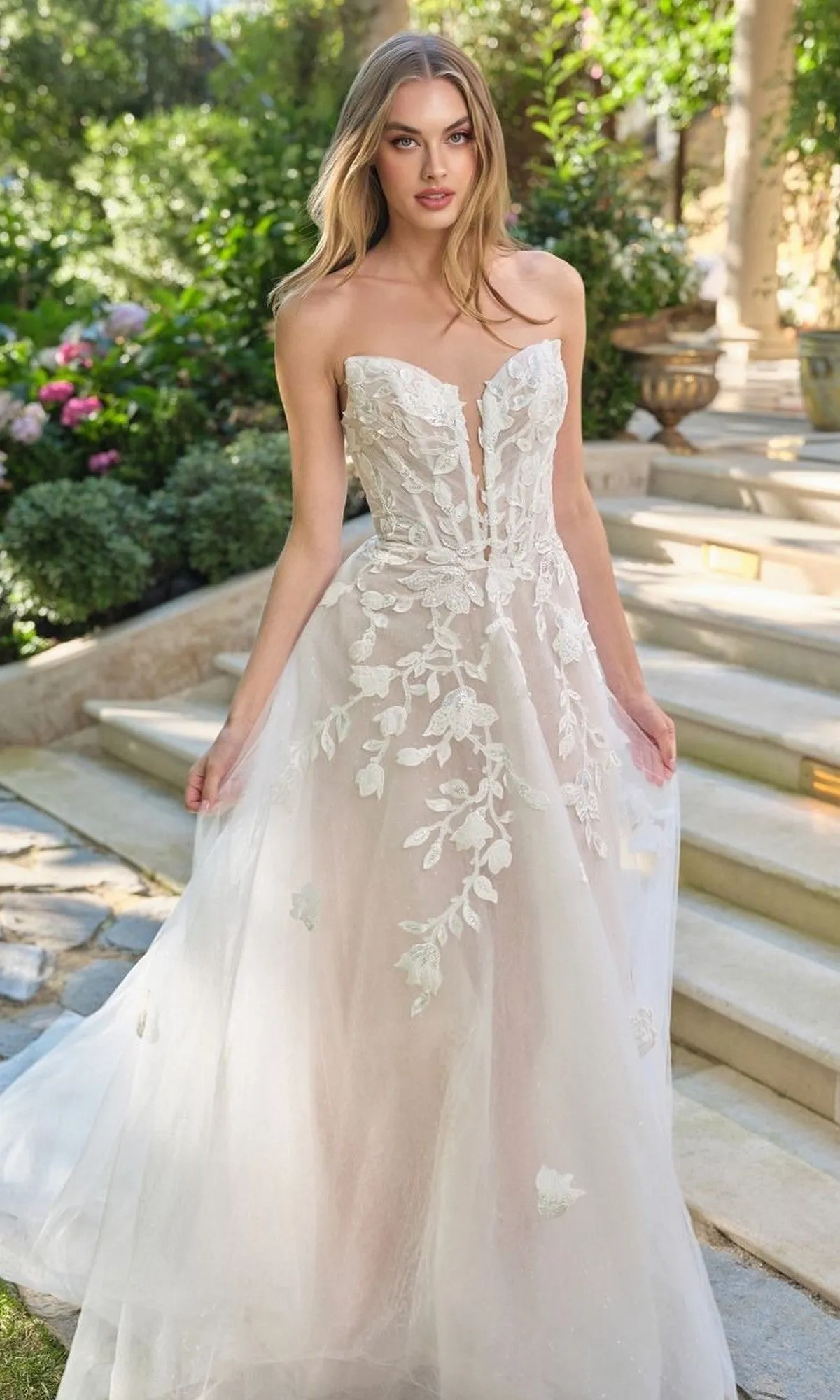 Long Wedding Dress: Andrea and Leo WL070 sold by PromGirl product image thumbnail 3