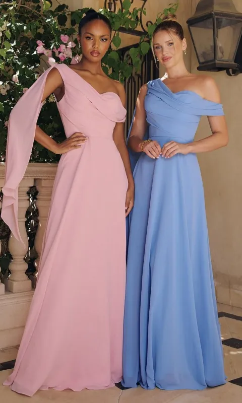 Asymmetric Long A-LineProm Dress: Amoris T716 made by PromGirl