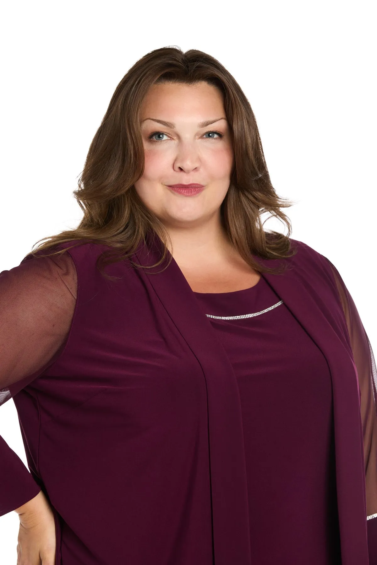 Short Plus-Size Jacket Party Dress: R&M Richards 3747W sold by PromGirl product image thumbnail 5