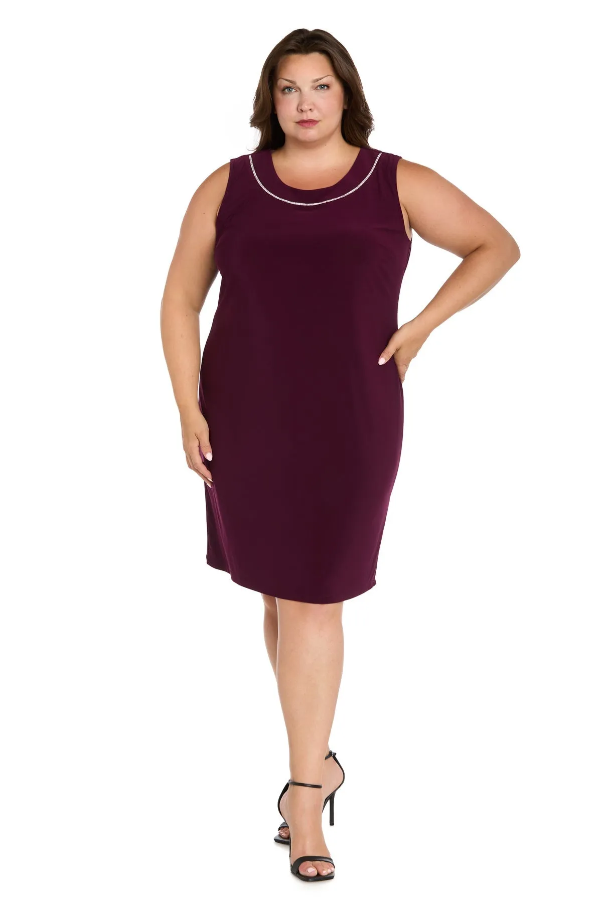 Short Plus-Size Jacket Party Dress: R&M Richards 3747W sold by PromGirl product image thumbnail 3