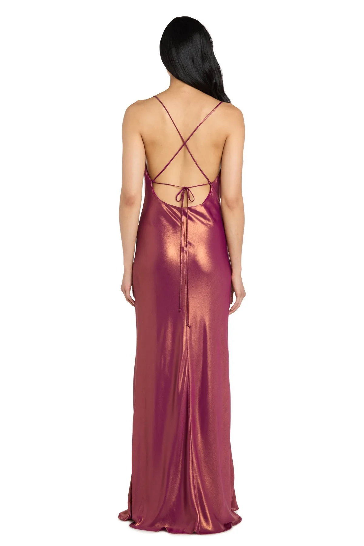 Cowl-Neck Long Satin Formal Dress: Morgan 14010 sold by PromGirl product image thumbnail 5