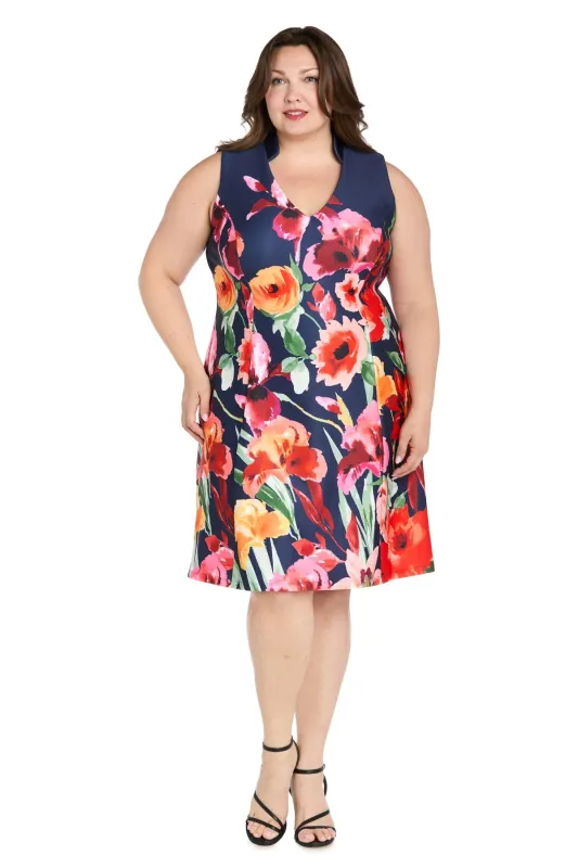 Plus-Size Wedding Guest Dress: R&M Richards 4056W sold by PromGirl