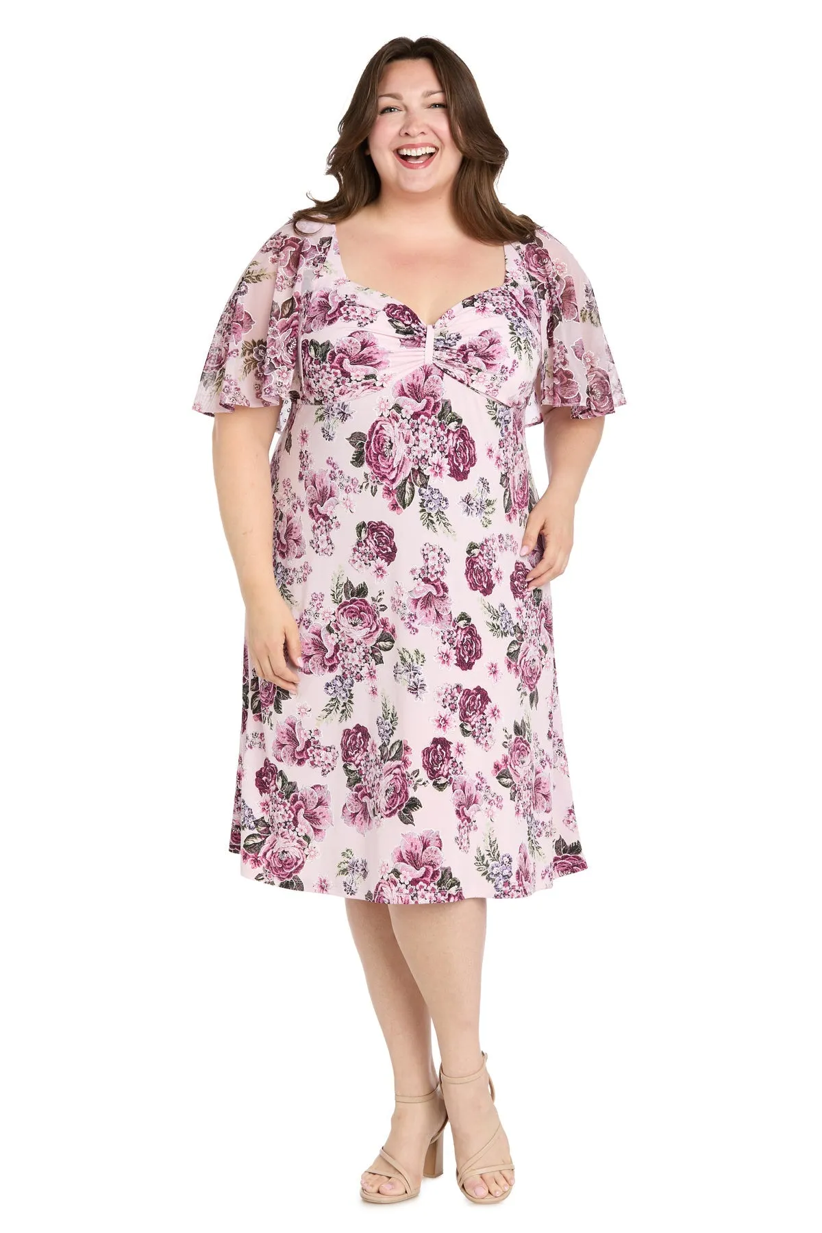 Plus-Size Pink Party Dress: R&M Richards 3467W sold by PromGirl product image thumbnail 5