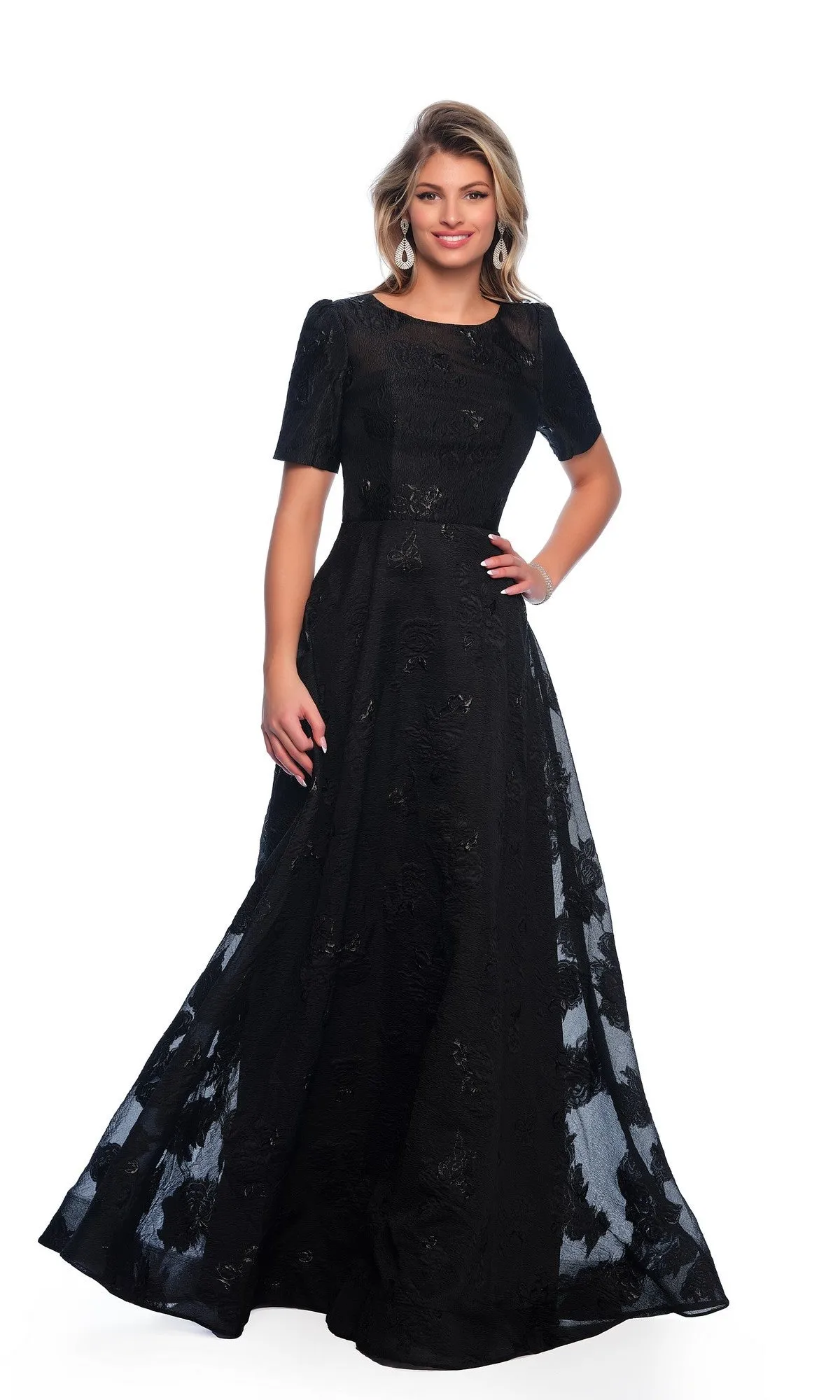 Modest Black Prom Dress: Dave and Johnny 11815 sold by PromGirl