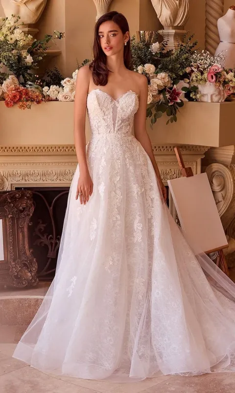 Long Wedding Dress: Andrea and Leo WL052 sold by PromGirl