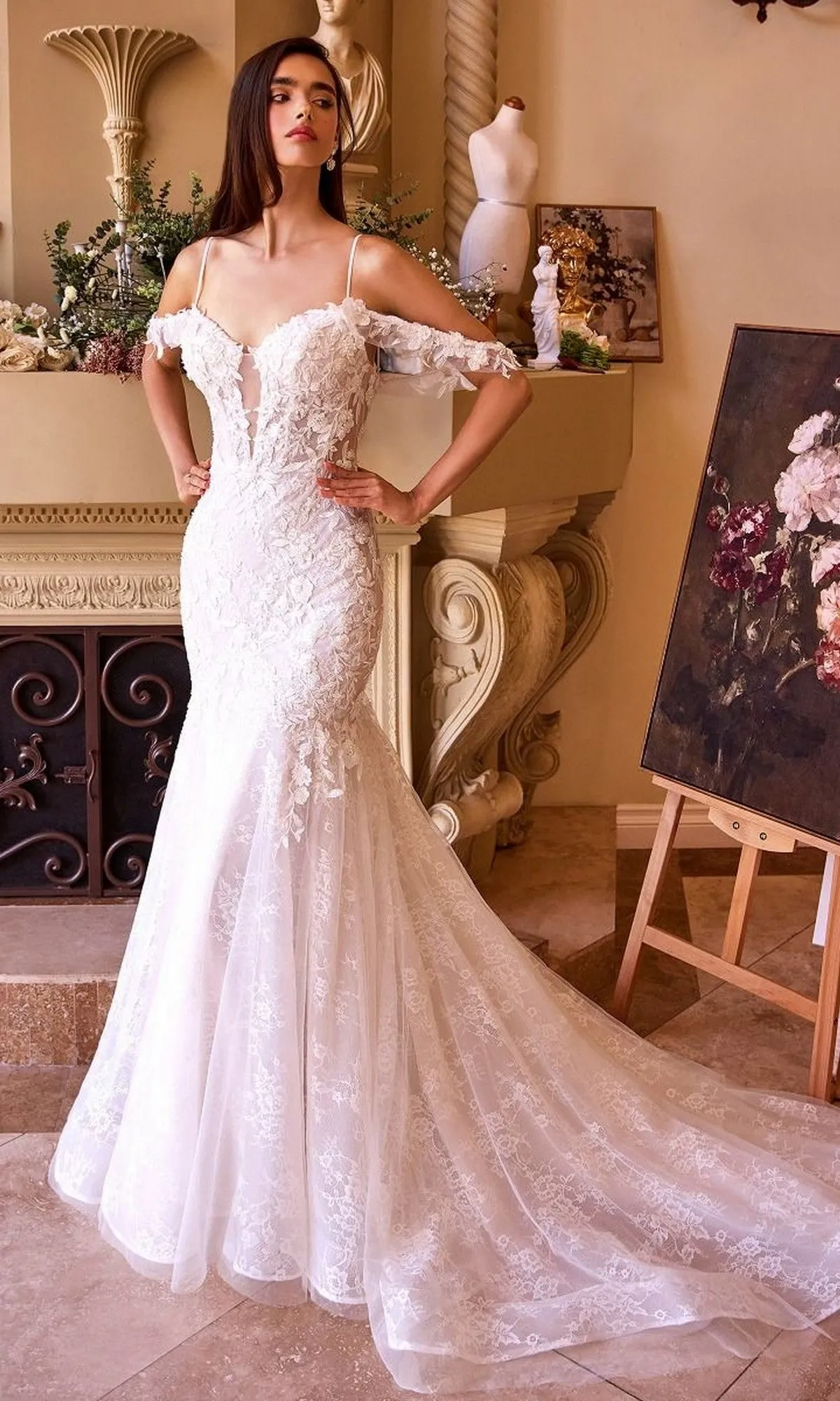 Long Wedding Dress: Andrea and Leo WL051 sold by PromGirl