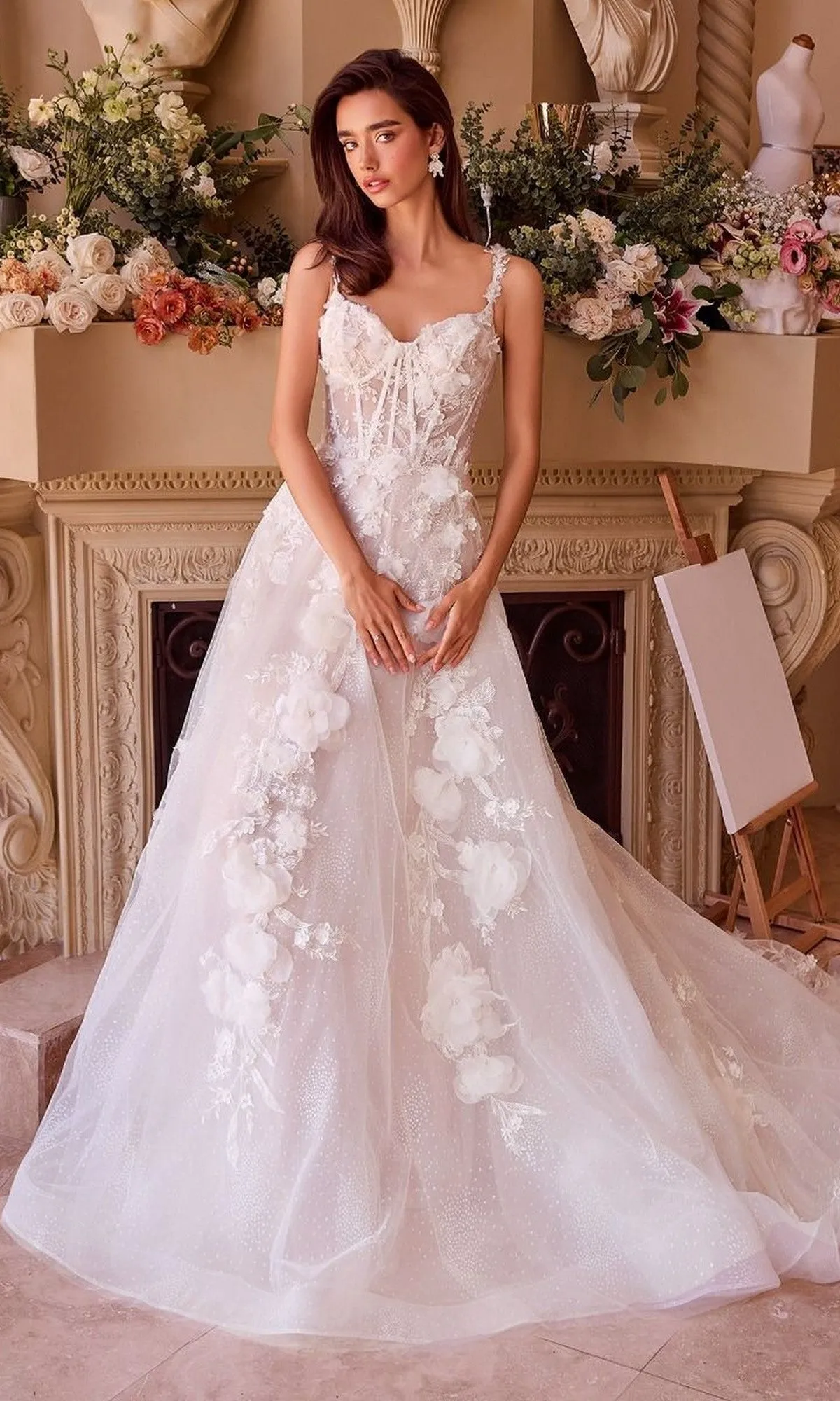 Long Wedding Dress: Andrea and Leo WL045 sold by PromGirl product image thumbnail 3
