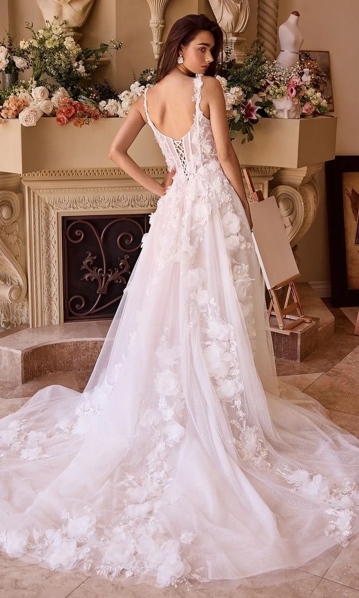 Long Wedding Dress: Andrea and Leo WL045 sold by PromGirl product image thumbnail 2